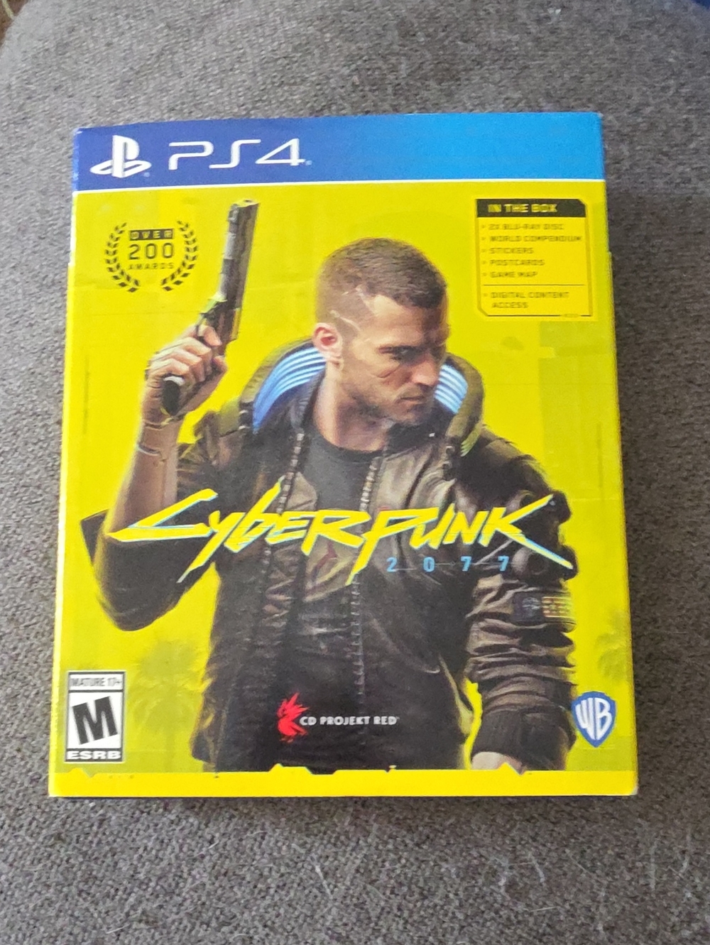 Sony PS4 Cyberpunk 2077 Game - Yellow Cover Art